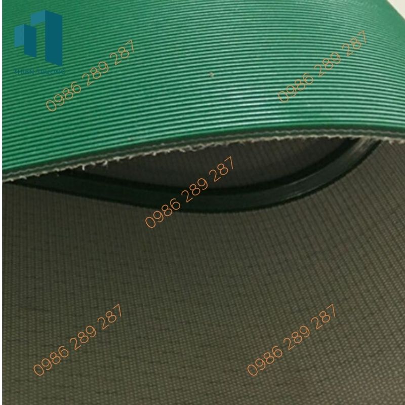 Băng Tải PVC Xanh Sọc
